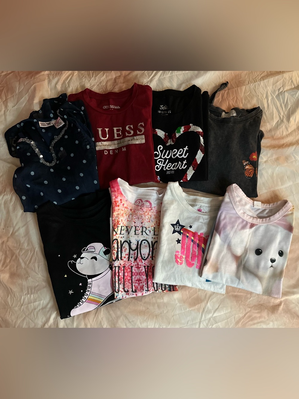 Bundle of Short Sleeve T-Shirts | Guess, Juicy Couture, Cat & Jack etc Size 10